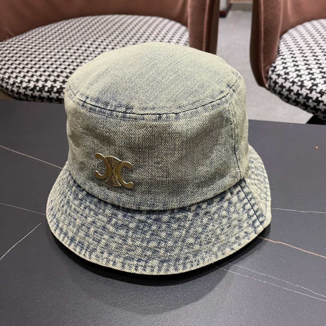 赛琳CELINE2025新款牛仔渔夫帽，最好品质的，休闲大方，简约时尚，