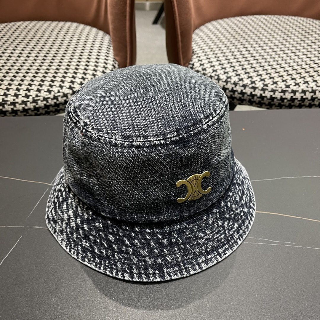 赛琳CELINE2025新款牛仔渔夫帽，最好品质的，休闲大方，简约时尚，