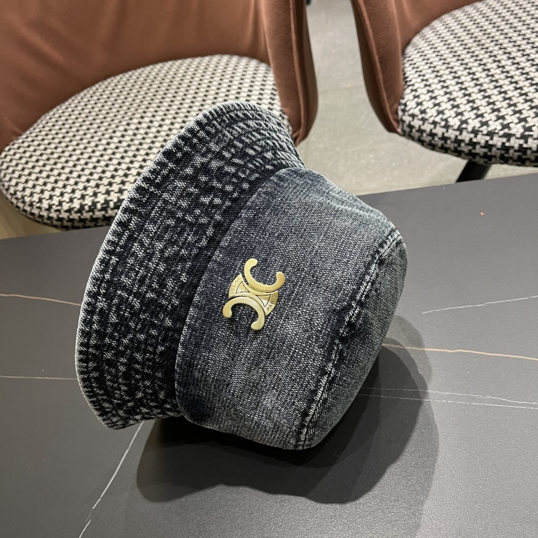 赛琳CELINE2025新款牛仔渔夫帽，最好品质的，休闲大方，简约时尚，