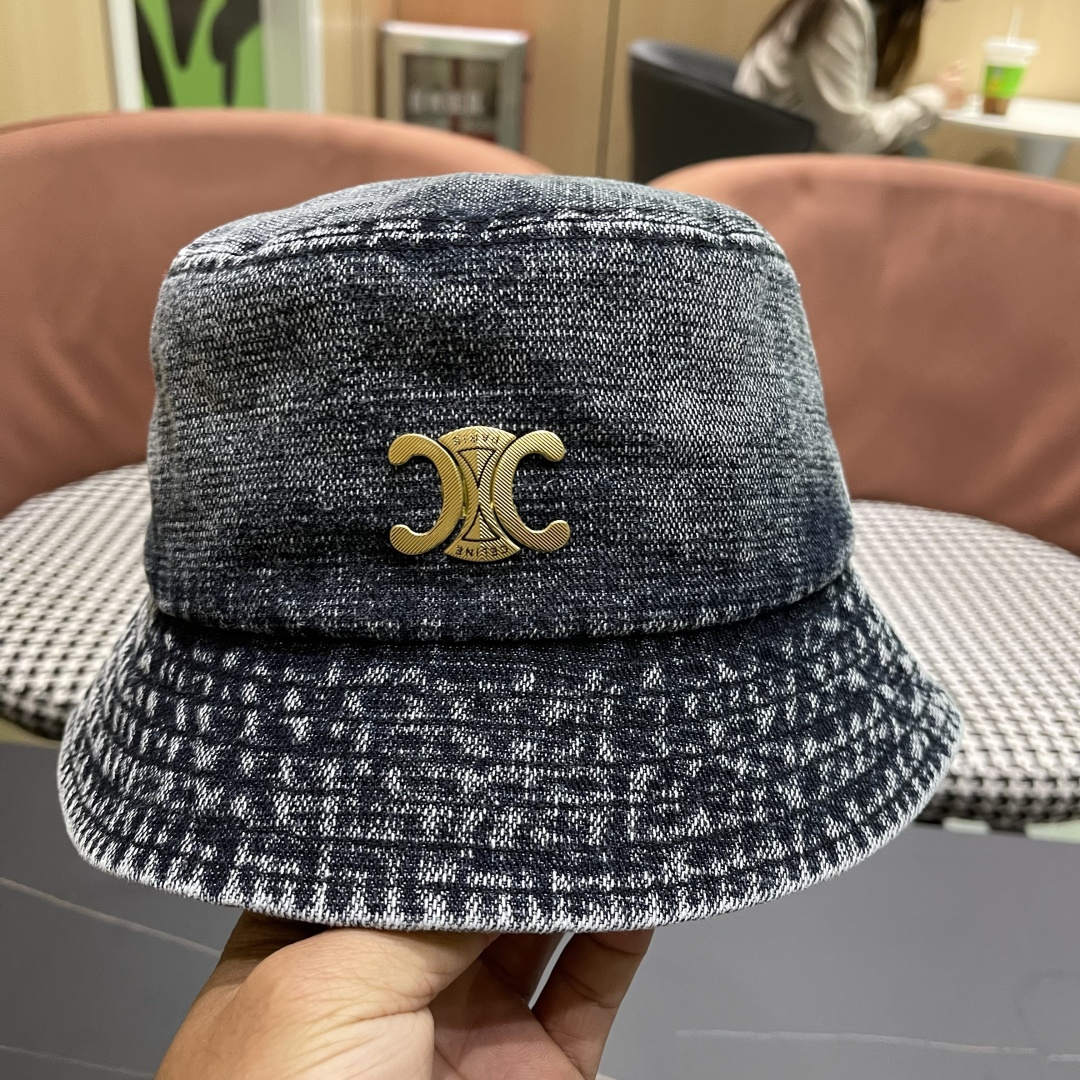 赛琳CELINE2025新款牛仔渔夫帽，最好品质的，休闲大方，简约时尚，
