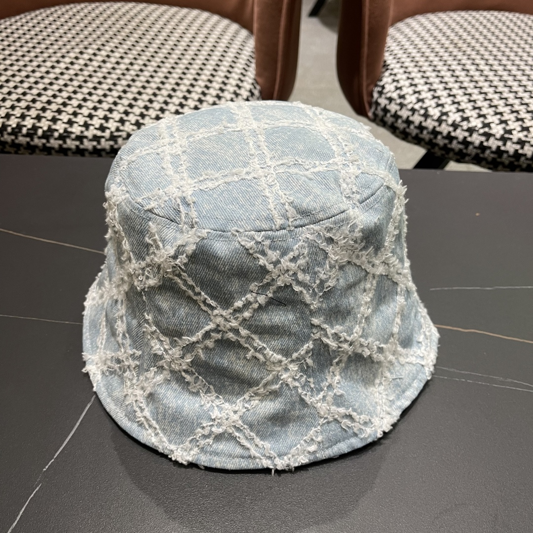  古奇Gucci渔夫帽春夏季百搭时尚牛仔水洗女日系防晒遮阳盆帽现货