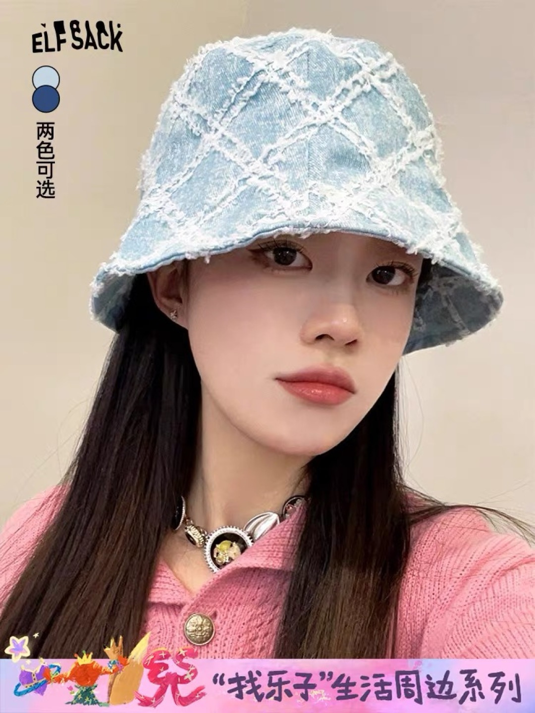  古奇Gucci渔夫帽春夏季百搭时尚牛仔水洗女日系防晒遮阳盆帽现货