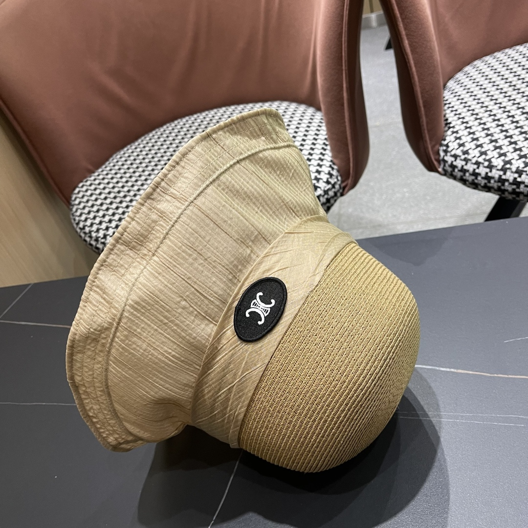  Celine赛琳女夏季蝴蝶结草帽时尚优雅透气黑胶遮阳帽防晒盆帽沙滩帽太阳帽