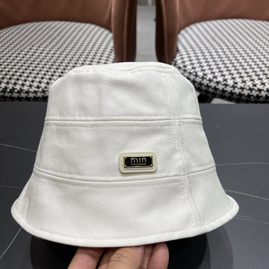  谬谬春夏新款潮牌素颜百搭水桶帽，大牌简约尚时风，