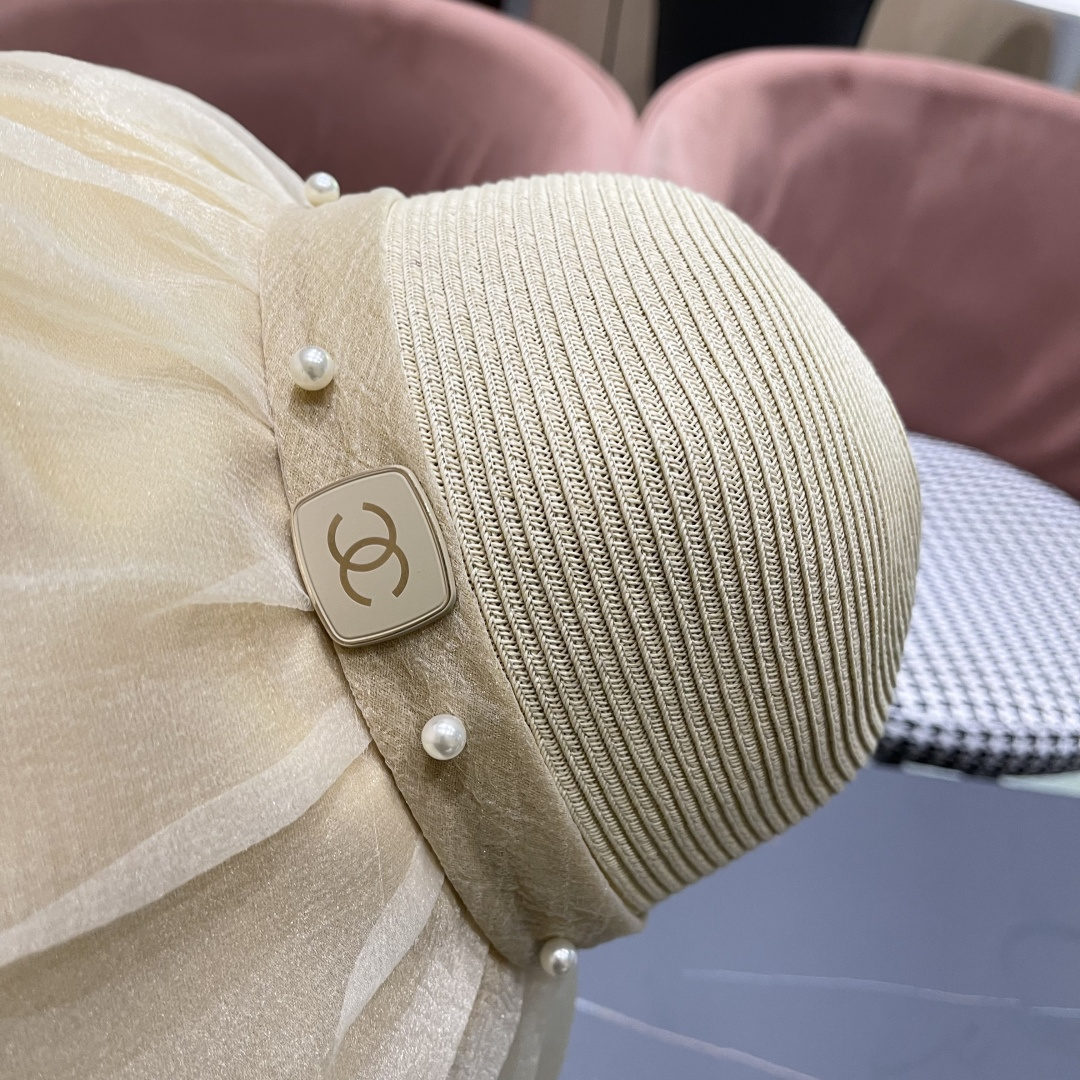 【CHANEL香奈儿】草帽女2025新款防晒休闲蝴蝶结遮阳渔夫帽🌈更有质感的一款