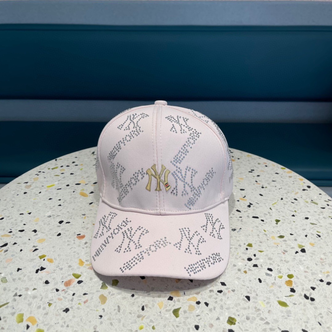 P105 MLB-NY new baseball cap, high-end drill logo, imported custom-made duck tongue caps - 图片 2