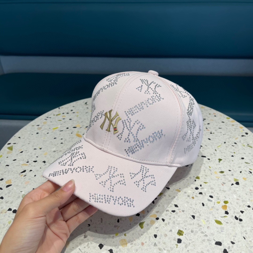 P105 MLB-NY new baseball cap, high-end drill logo, imported custom-made duck tongue caps - 图片 3