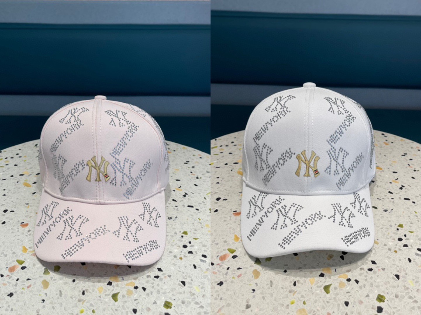 P105 MLB-NY new baseball cap, high-end drill logo, imported custom-made duck tongue caps