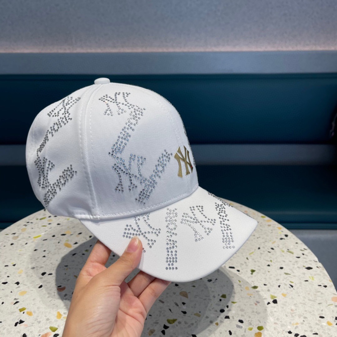 P105 MLB-NY new baseball cap, high-end drill logo, imported custom-made duck tongue caps - 图片 4