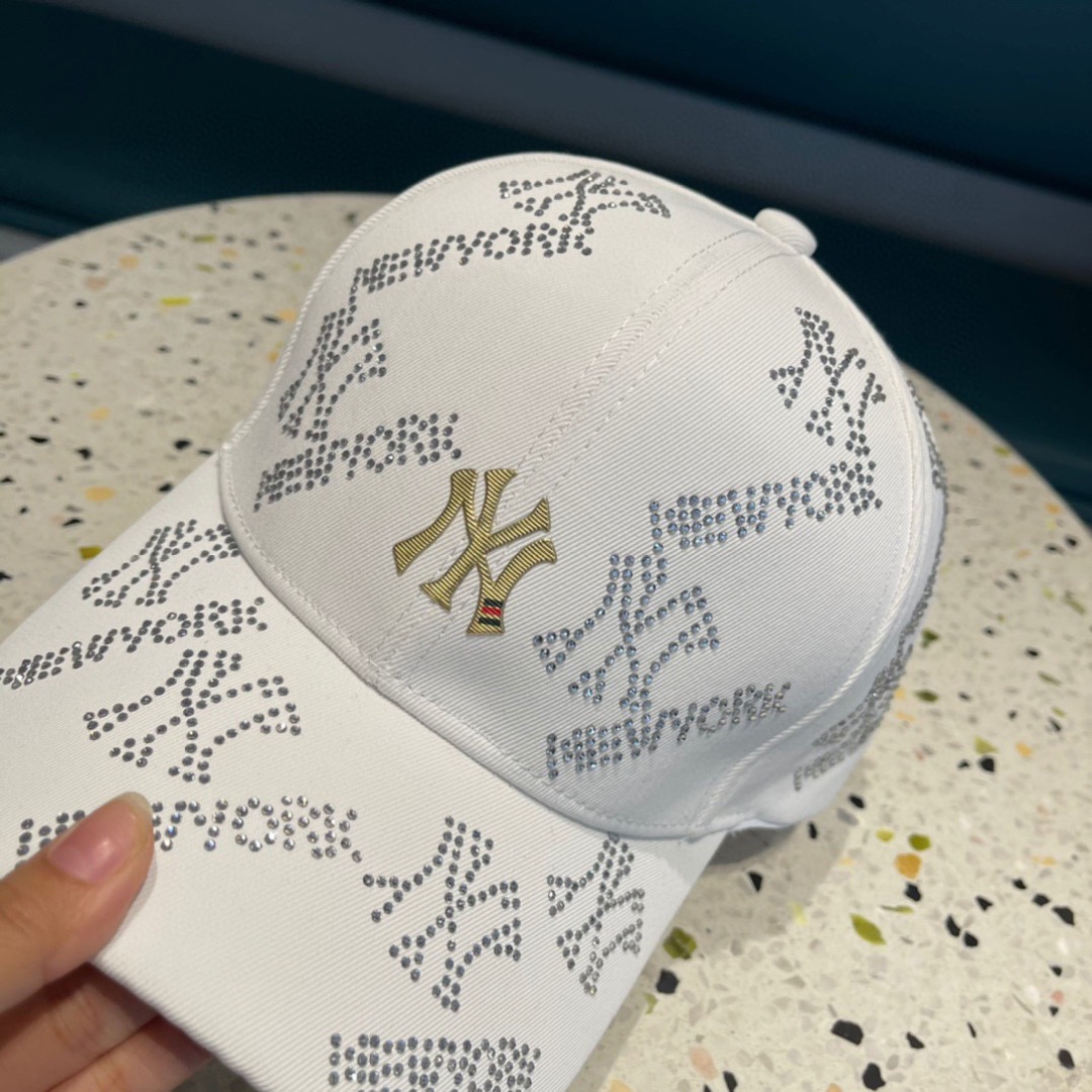 P105 MLB-NY new baseball cap, high-end drill logo, imported custom-made duck tongue caps - 图片 7
