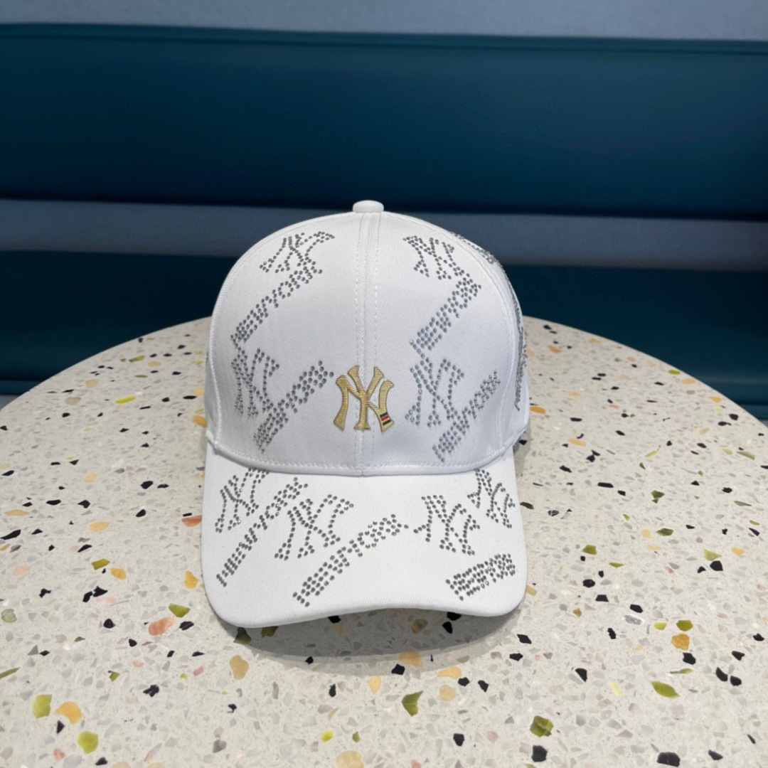 P105 MLB-NY new baseball cap, high-end drill logo, imported custom-made duck tongue caps - 图片 3
