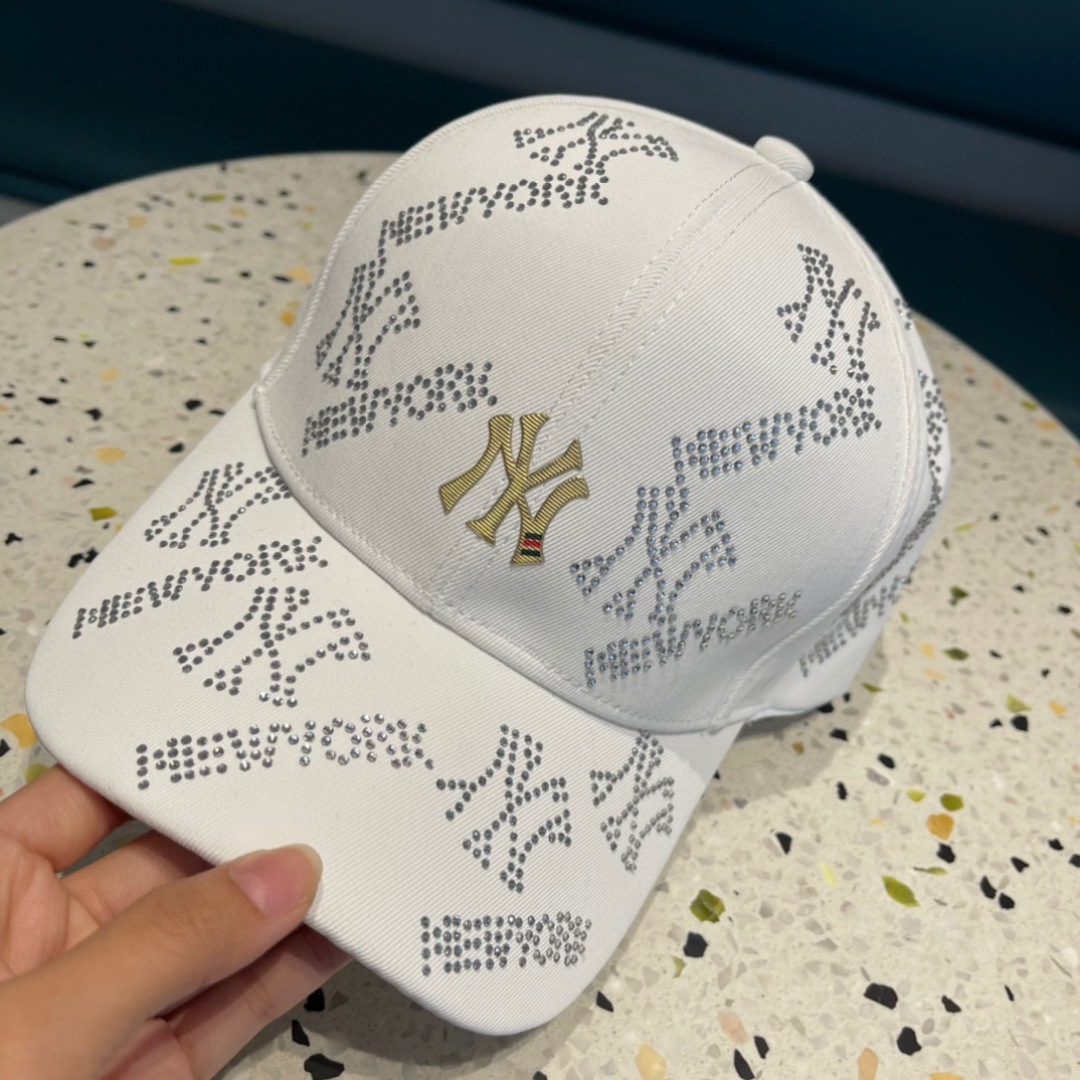 P105 MLB-NY new baseball cap, high-end drill logo, imported custom-made duck tongue caps - 图片 8