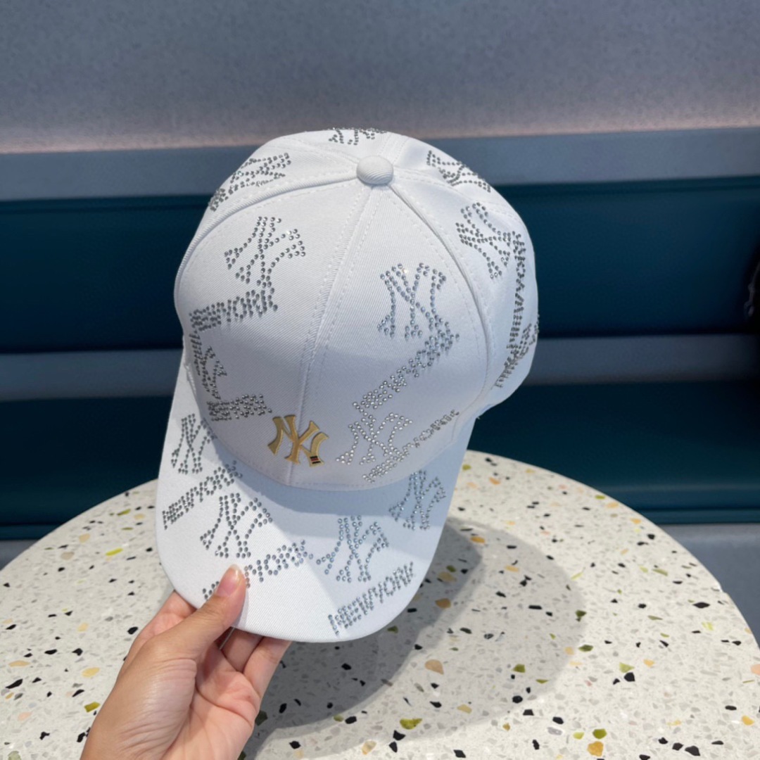 P105 MLB-NY new baseball cap, high-end drill logo, imported custom-made duck tongue caps - 图片 5