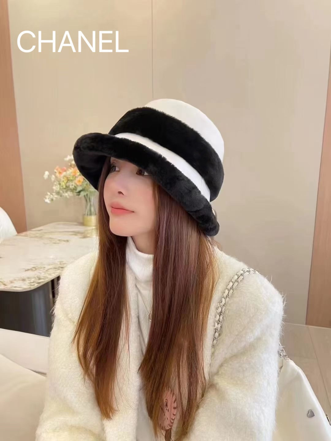 NO:223351,Chanel Chanel autumn and winter new color block fisherman hat, celebrity temperament hat, straw hat, fisherman hat, baseball hat, knit hat, hat, chanel, chanel, espadrilles, hats19860909Chanel香奈儿秋冬新款拼色渔夫帽,名媛气质款帽子草帽渔夫帽棒球帽针织帽,帽子,chanel,chanel,espadrilles,hats,hat