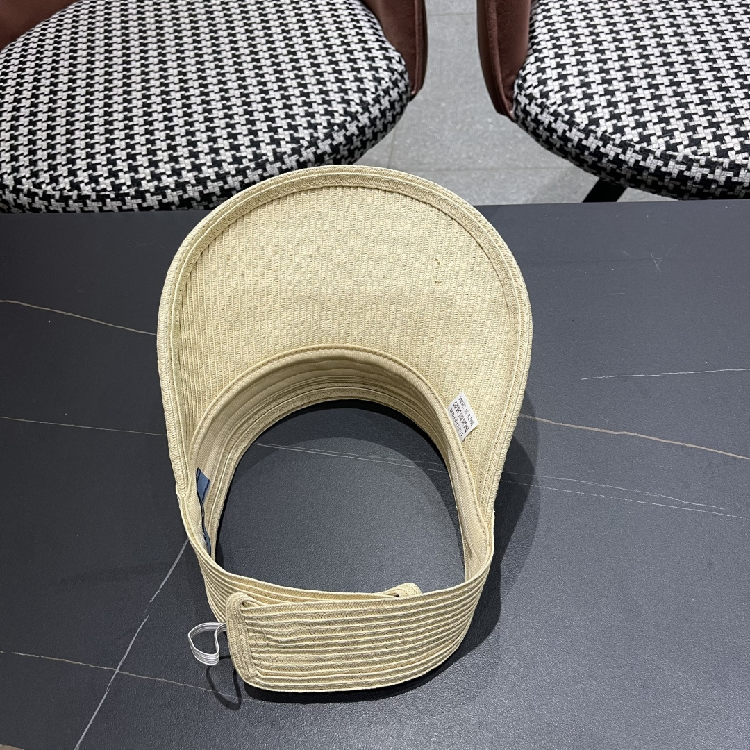  普拉达Prada草编空顶帽子女夏季跑步马拉松运动
防晒帽可折叠显脸小遮阳太阳帽