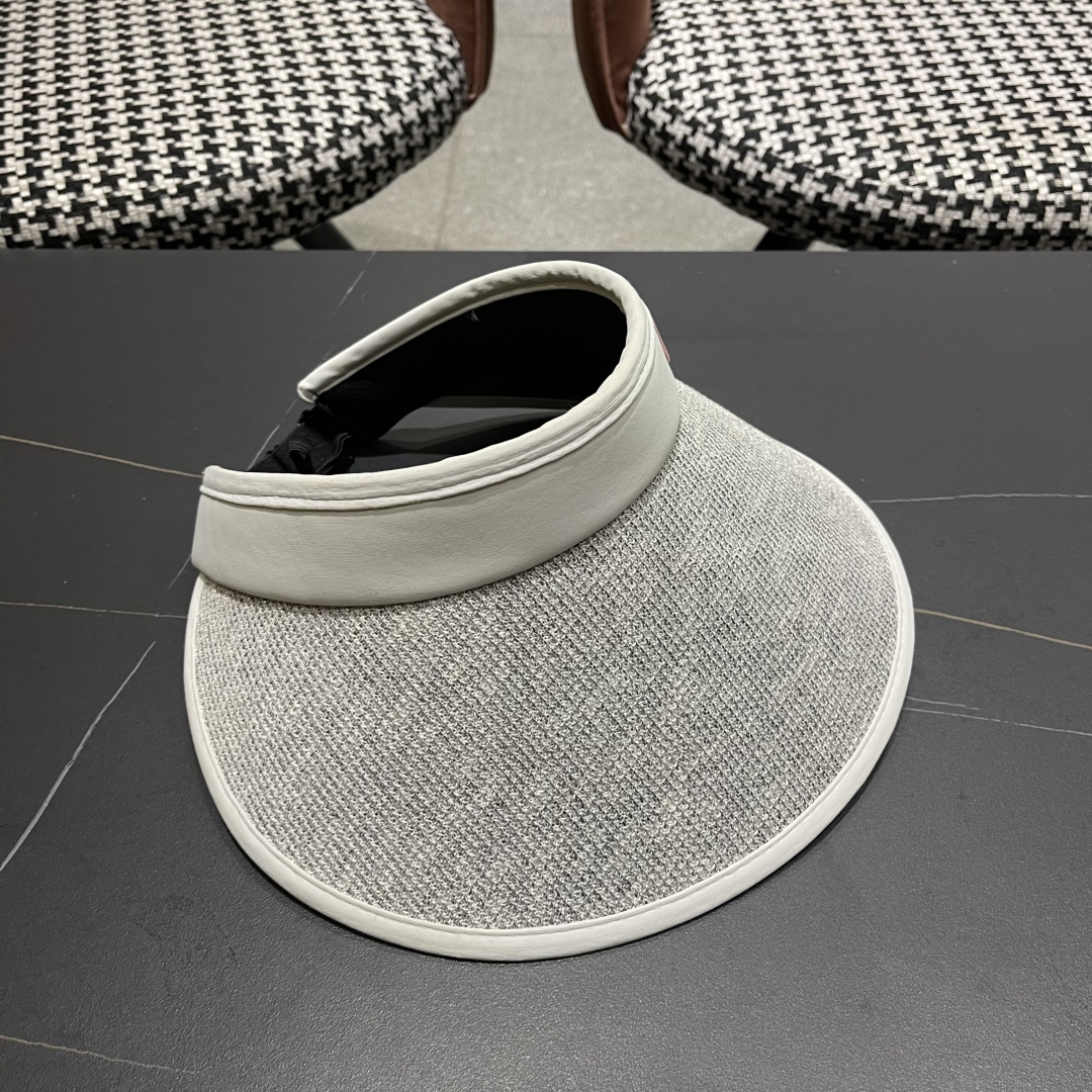  迪奥Dior遮阳帽女夏户外出游百搭防紫外线大
帽檐空顶帽可扎马尾骑车太阳帽