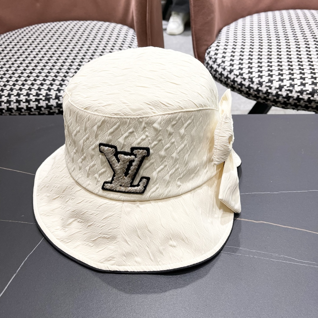  路易威登lv棒球帽 LouisVuitton新款法式蝴蝶结渔夫帽子女春夏时尚甜美遮阳
显脸小可折晉防晒