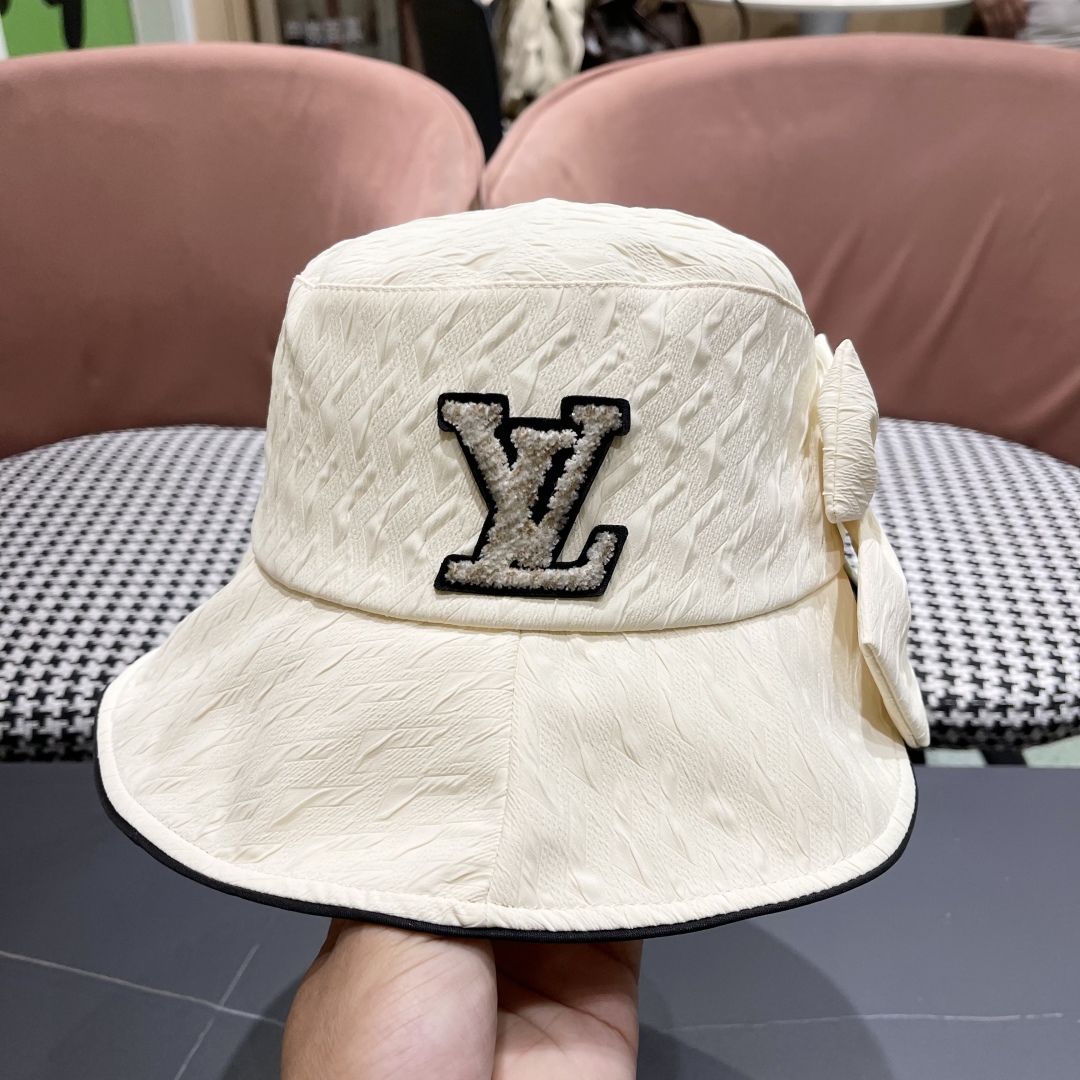  路易威登lv棒球帽 LouisVuitton新款法式蝴蝶结渔夫帽子女春夏时尚甜美遮阳
显脸小可折晉防晒