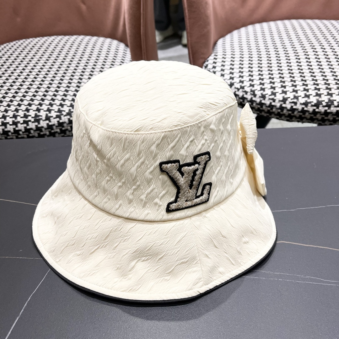  路易威登lv棒球帽 LouisVuitton新款法式蝴蝶结渔夫帽子女春夏时尚甜美遮阳
显脸小可折晉防晒