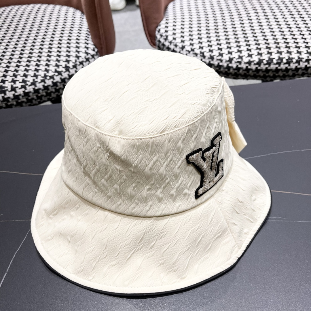  路易威登lv棒球帽 LouisVuitton新款法式蝴蝶结渔夫帽子女春夏时尚甜美遮阳
显脸小可折晉防晒
