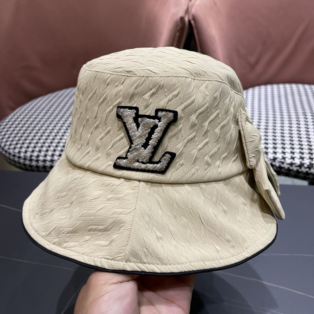  路易威登lv棒球帽 LouisVuitton新款法式蝴蝶结渔夫帽子女春夏时尚甜美遮阳
显脸小可折晉防晒