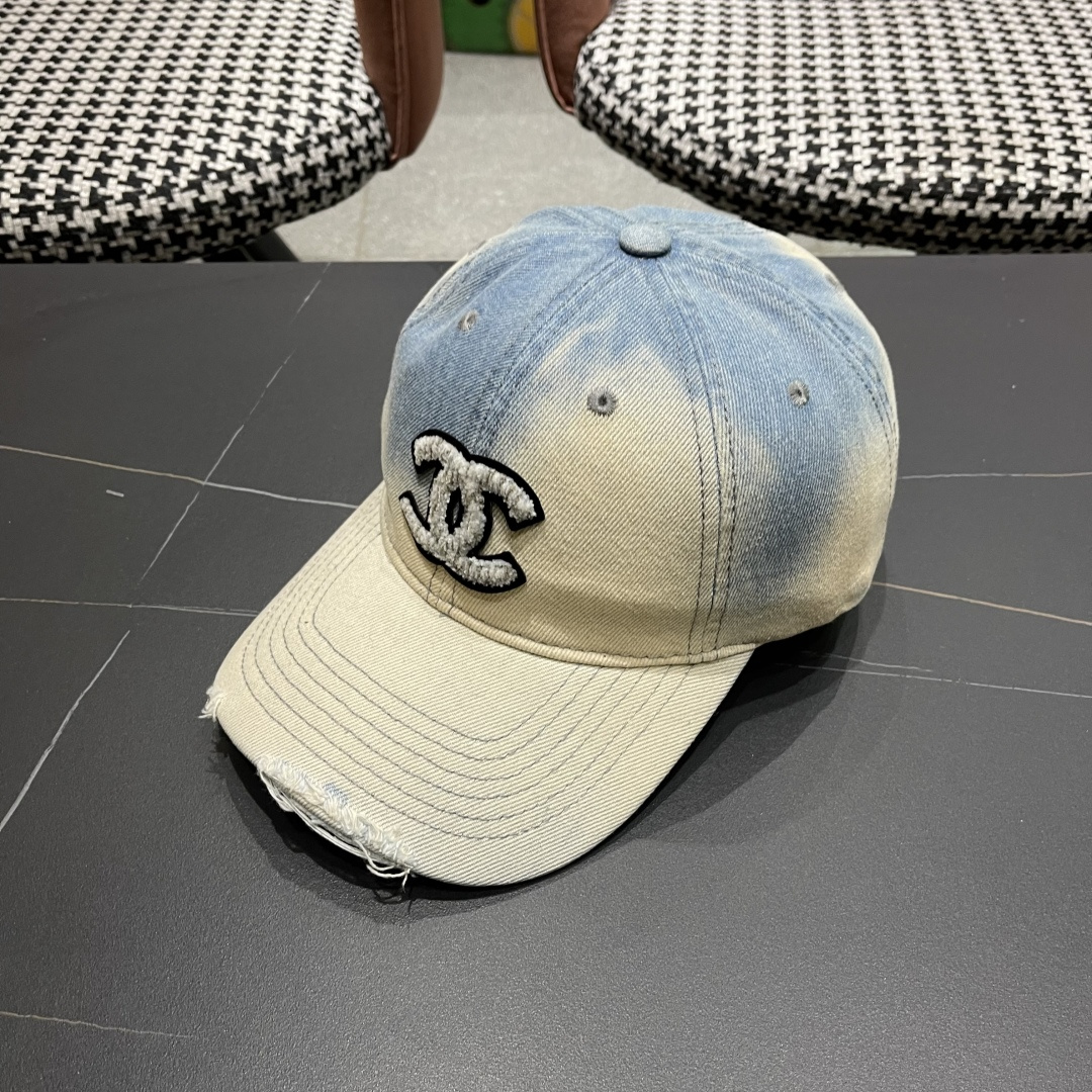 【CHANEL香奈儿】2025新款水洗牛仔大牌棒球帽，专柜经典款，男女通用