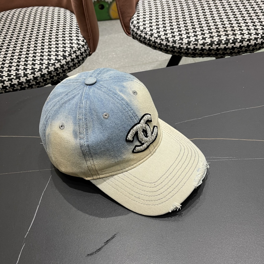 【CHANEL香奈儿】2025新款水洗牛仔大牌棒球帽，专柜经典款，男女通用
