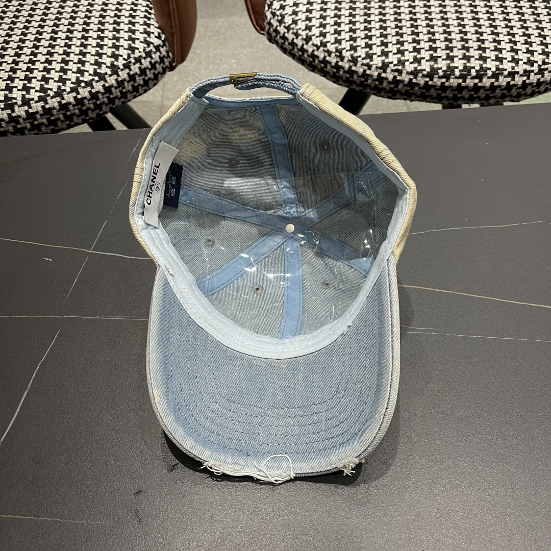 【CHANEL香奈儿】2025新款水洗牛仔大牌棒球帽，专柜经典款，男女通用