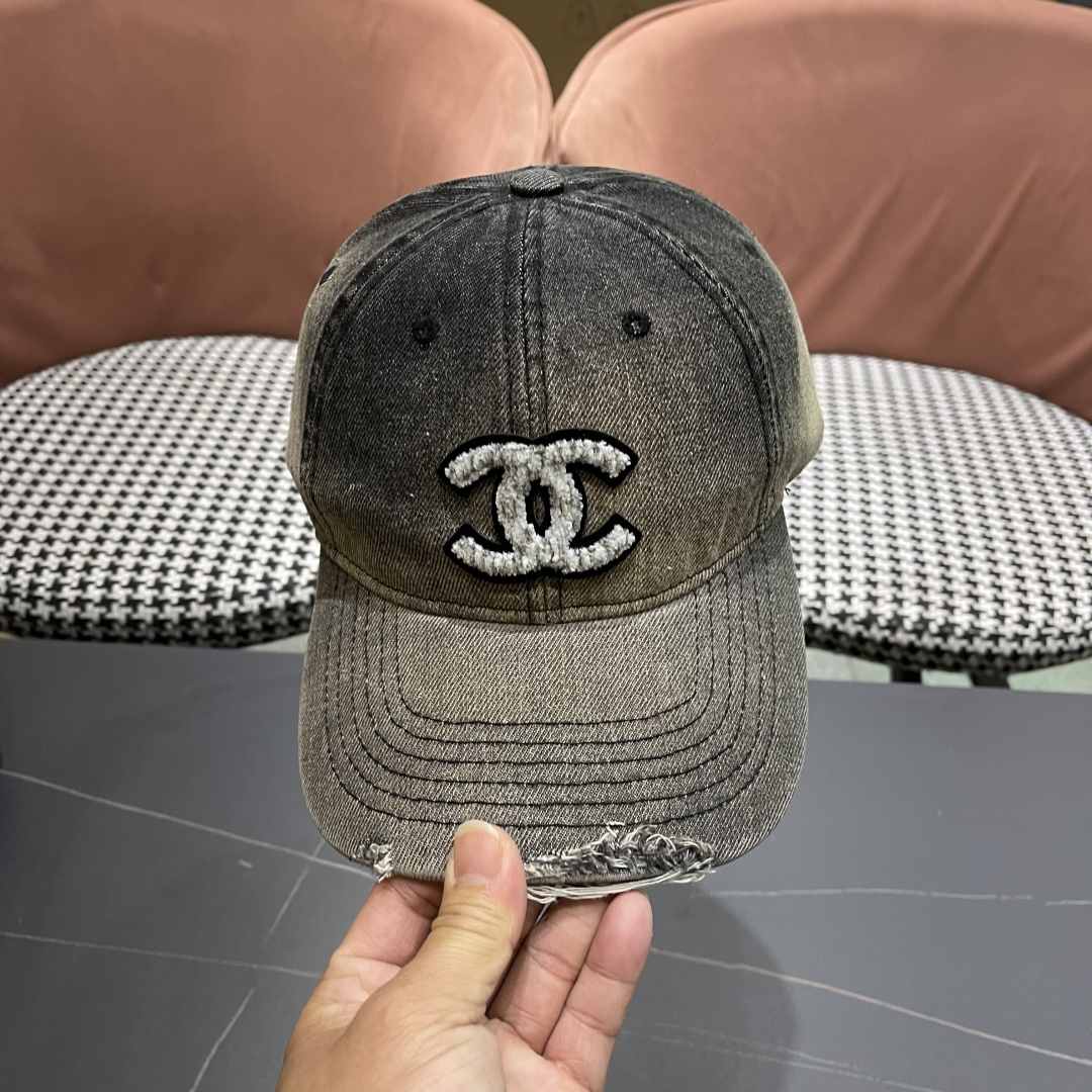 【CHANEL香奈儿】2025新款水洗牛仔大牌棒球帽，专柜经典款，男女通用