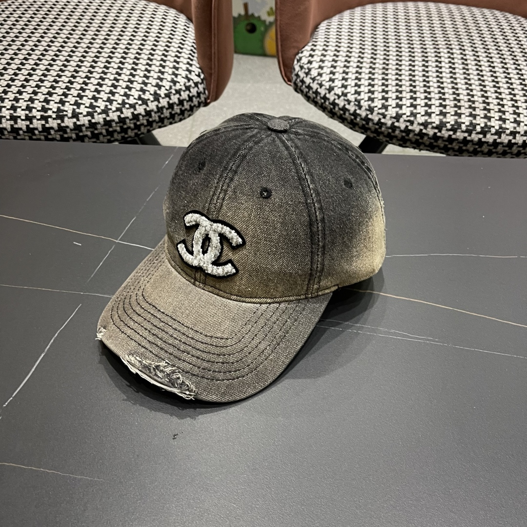 【CHANEL香奈儿】2025新款水洗牛仔大牌棒球帽，专柜经典款，男女通用