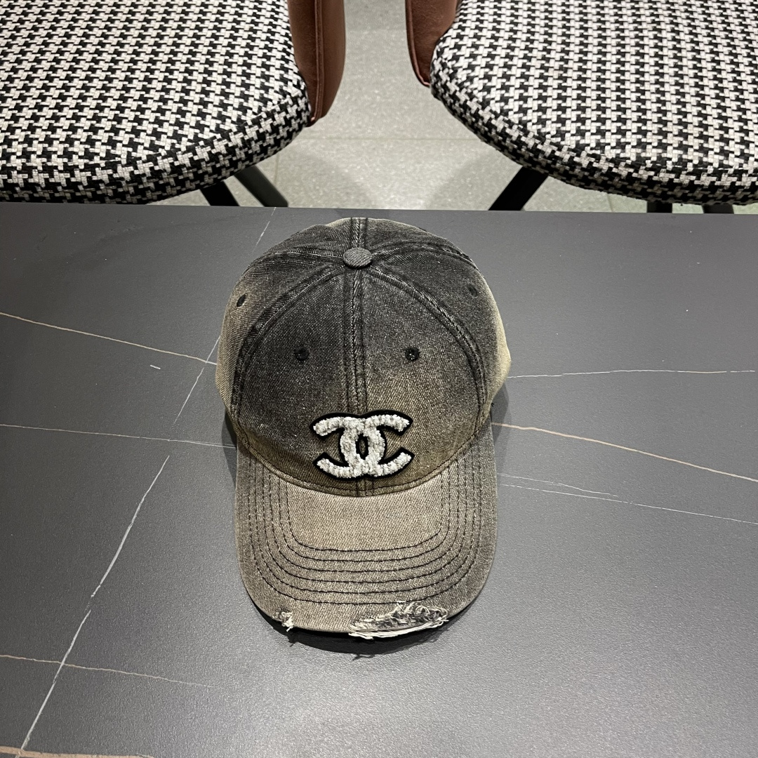 【CHANEL香奈儿】2025新款水洗牛仔大牌棒球帽，专柜经典款，男女通用