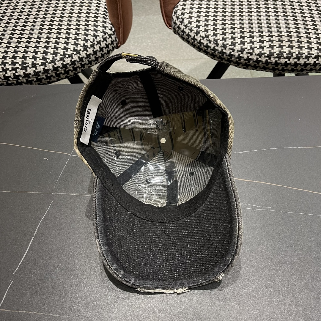 【CHANEL香奈儿】2025新款水洗牛仔大牌棒球帽，专柜经典款，男女通用