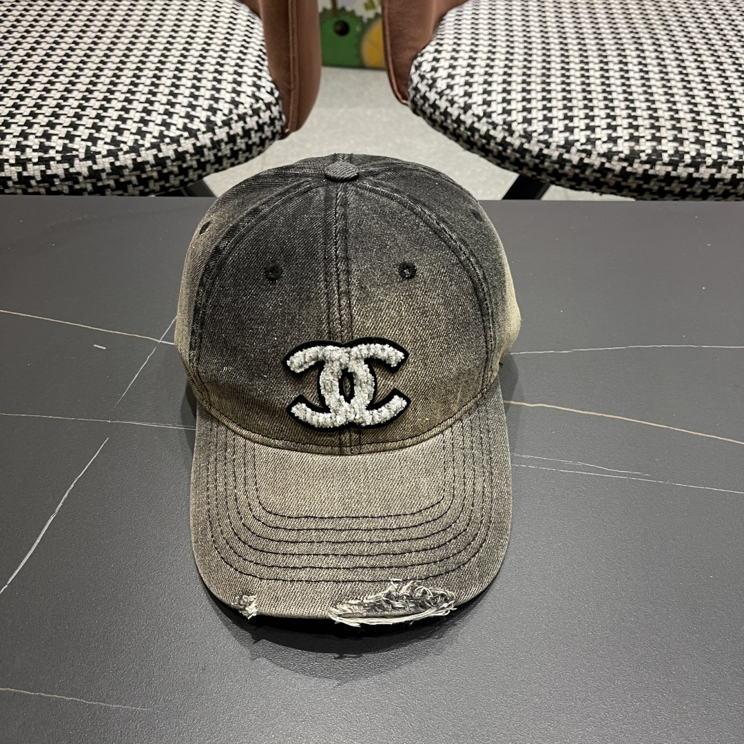 【CHANEL香奈儿】2025新款水洗牛仔大牌棒球帽，专柜经典款，男女通用