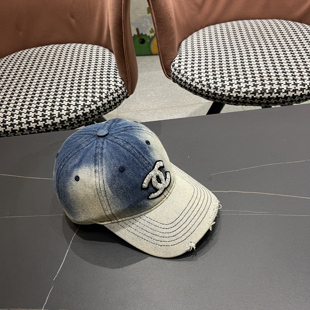 【CHANEL香奈儿】2025新款水洗牛仔大牌棒球帽，专柜经典款，男女通用