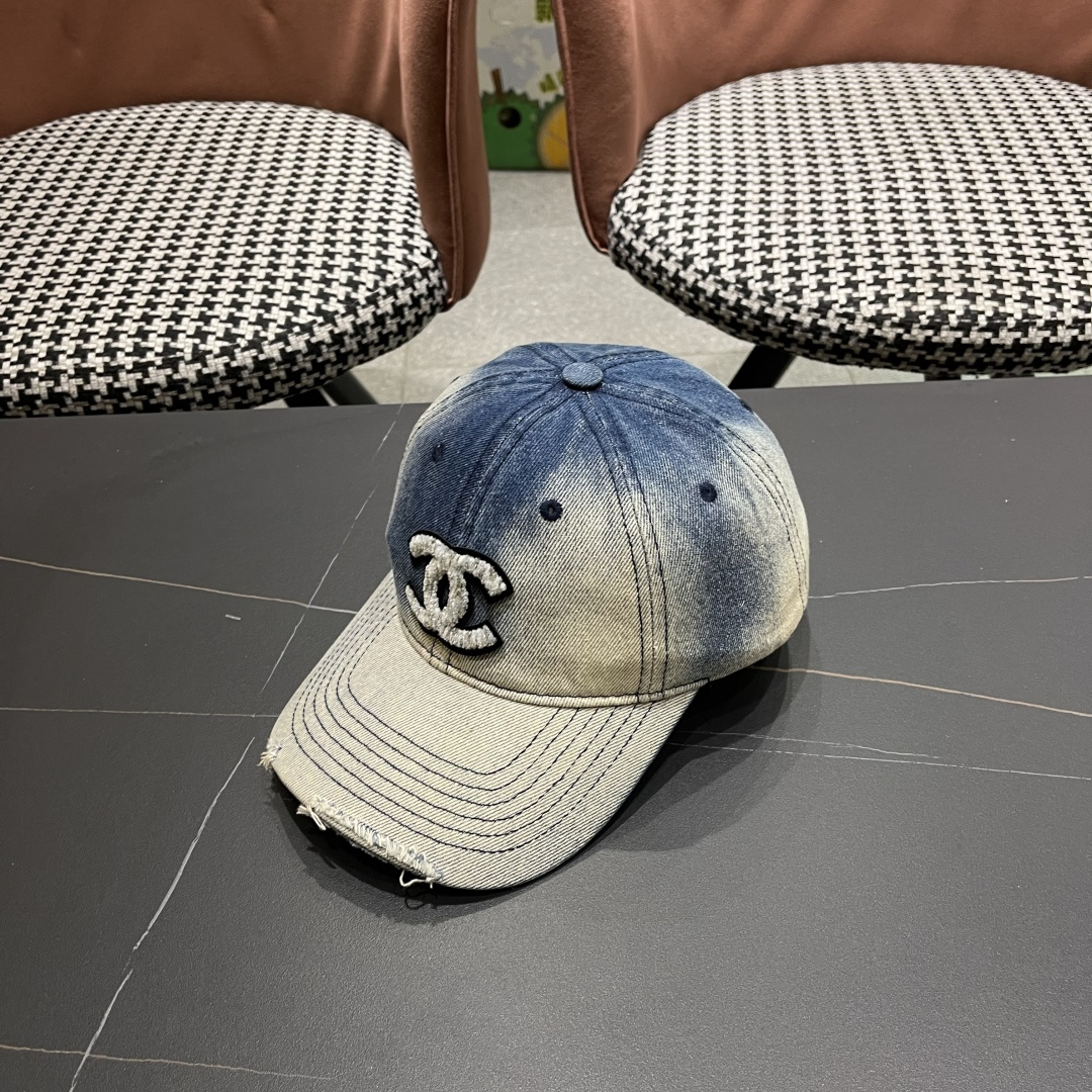 【CHANEL香奈儿】2025新款水洗牛仔大牌棒球帽，专柜经典款，男女通用