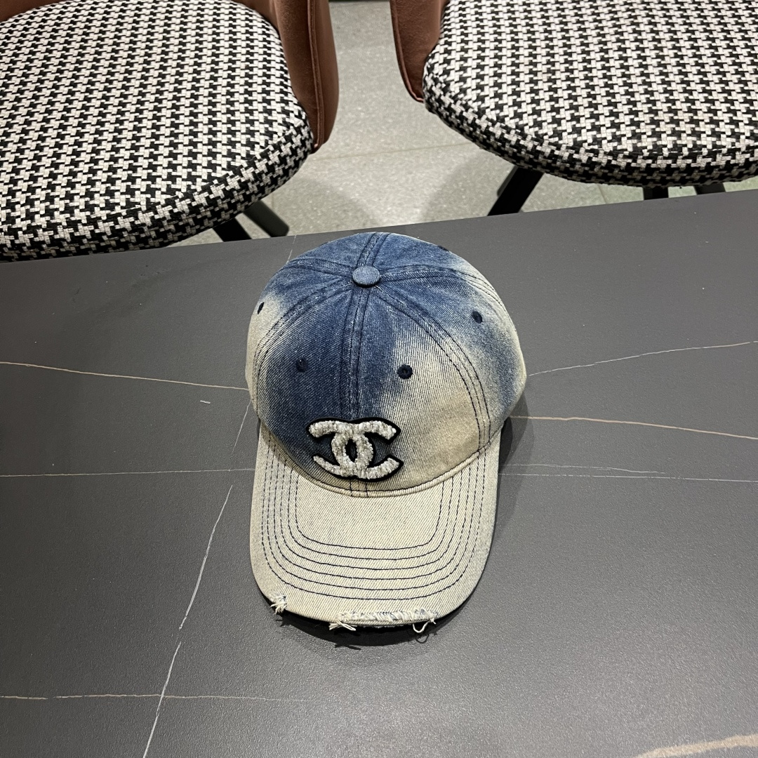 【CHANEL香奈儿】2025新款水洗牛仔大牌棒球帽，专柜经典款，男女通用