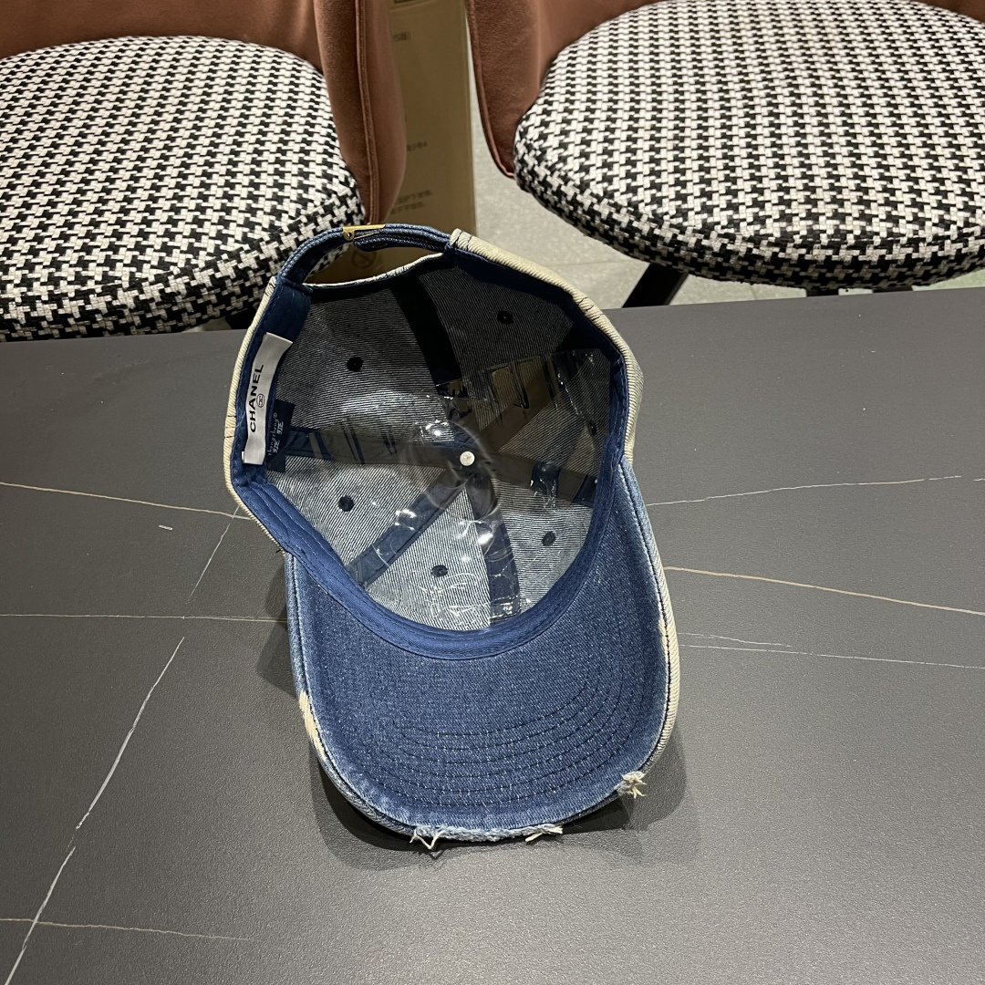 【CHANEL香奈儿】2025新款水洗牛仔大牌棒球帽，专柜经典款，男女通用
