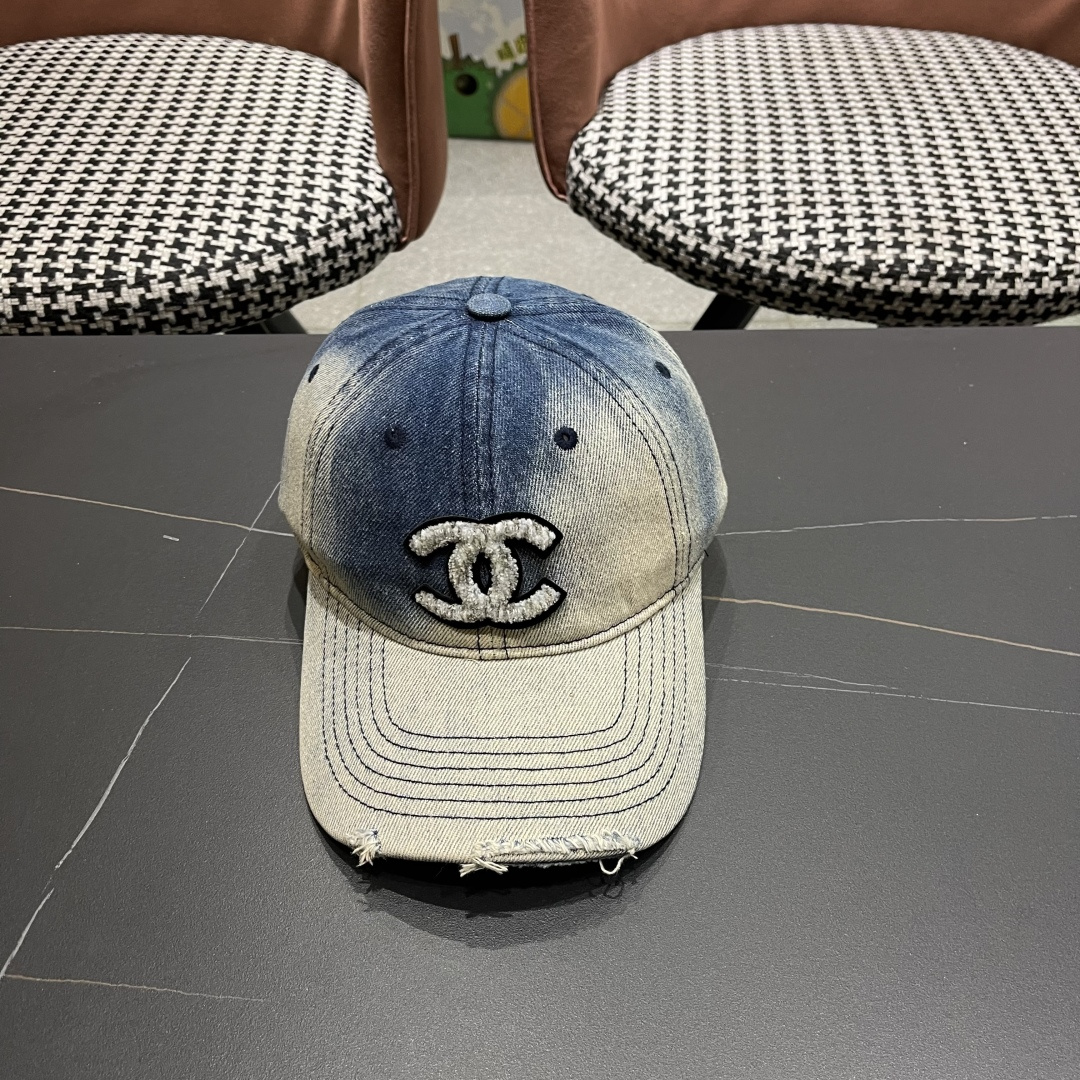 【CHANEL香奈儿】2025新款水洗牛仔大牌棒球帽，专柜经典款，男女通用