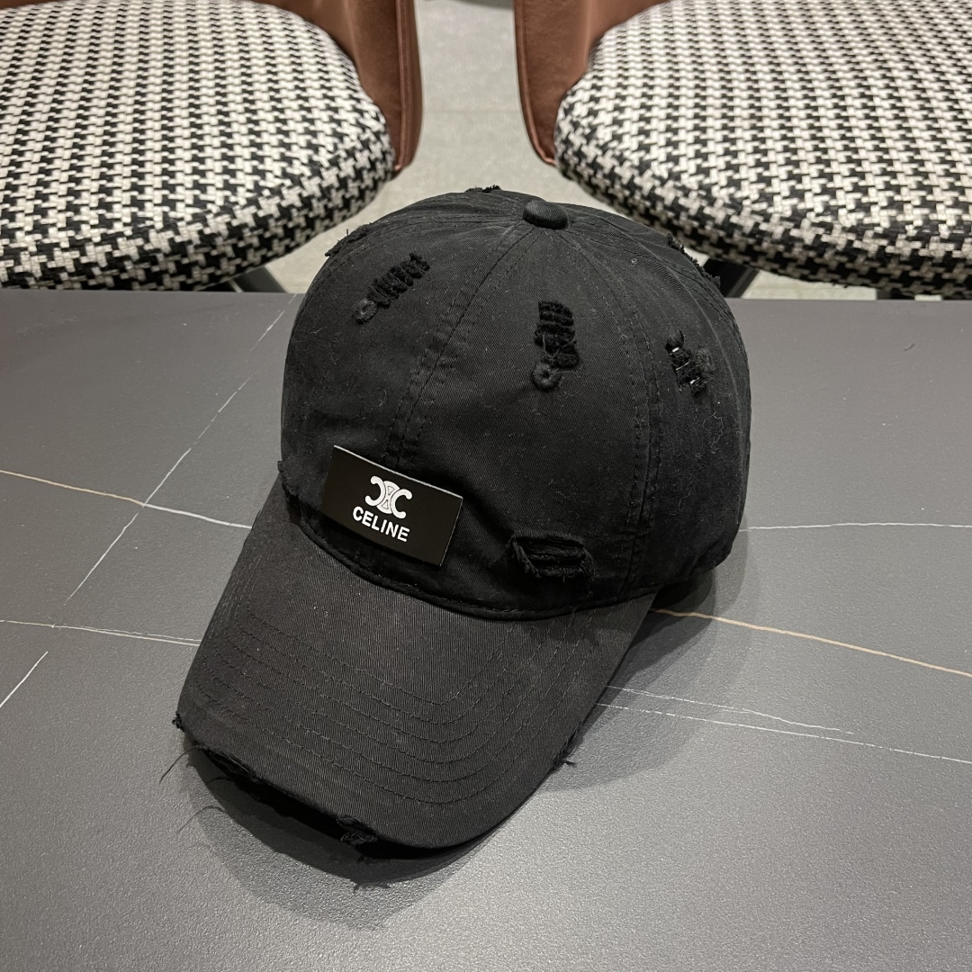  【CELINE赛琳】2025春夏新款爆款破洞棒球帽🧢，大牌款超好搭配，赶紧入手！