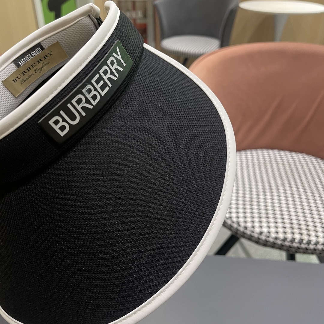  巴宝莉Burberry2025新款防晒太阳帽女空顶大帽檐防紫外线新款夏季户外遮阳帽