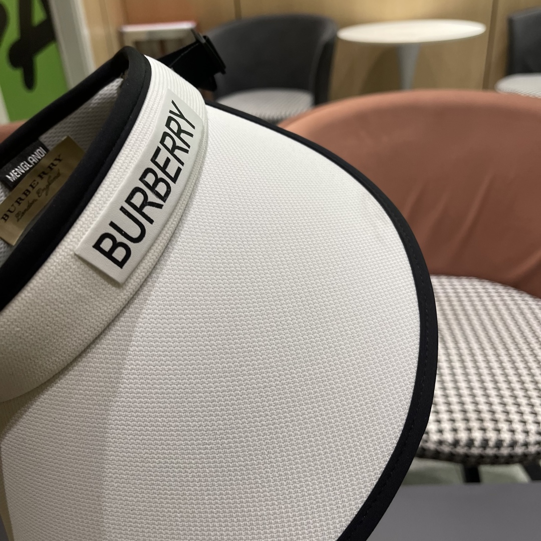  巴宝莉Burberry2025新款防晒太阳帽女空顶大帽檐防紫外线新款夏季户外遮阳帽