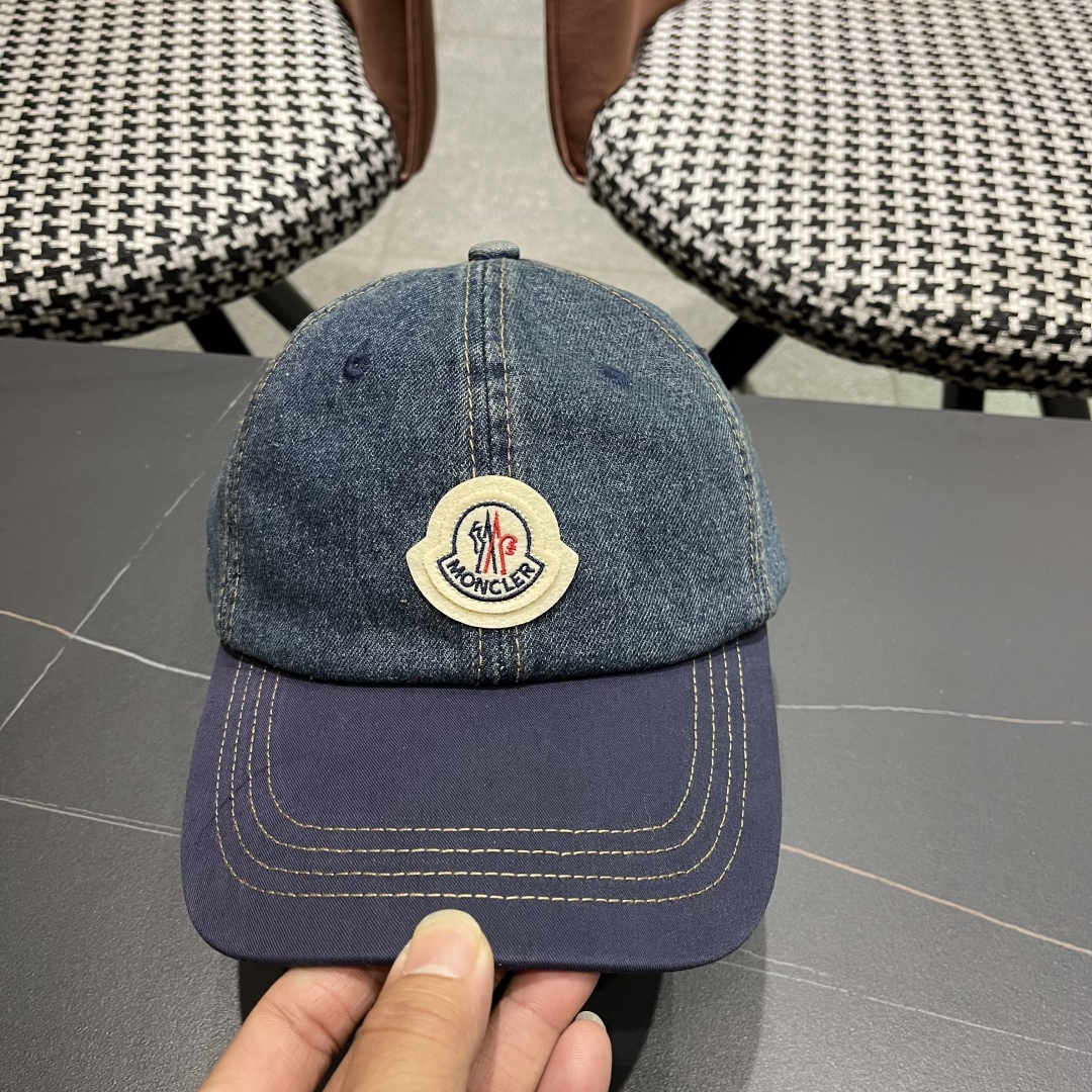  春夏新款 蒙口MONCLER2025新款拼色棒球帽，年轻时尚潮人穿搭色系，视觉效果超强，好看有质感！