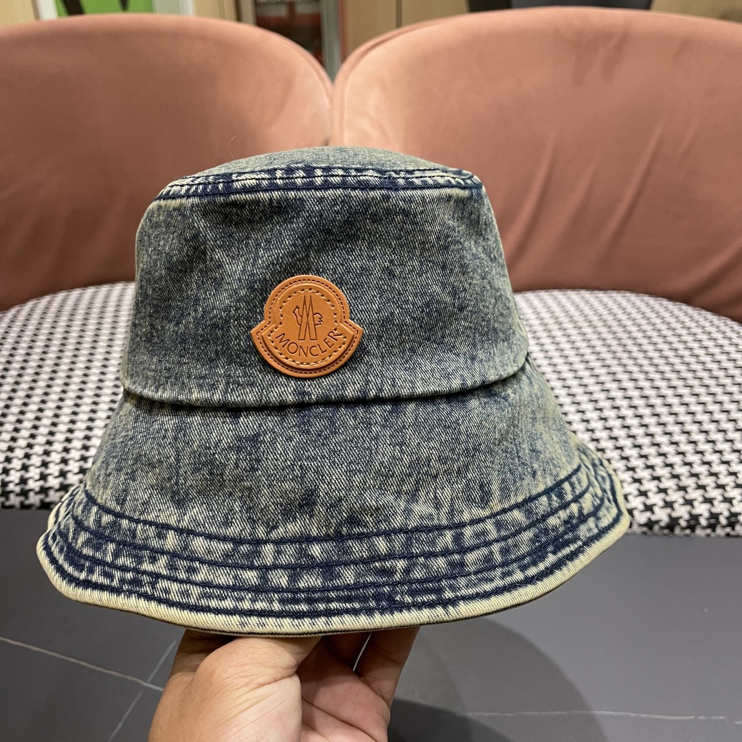  Moncler蒙口 日韩系光版牛仔布做旧休闲复古时尚百搭
街头出游渔夫帽画家帽新款