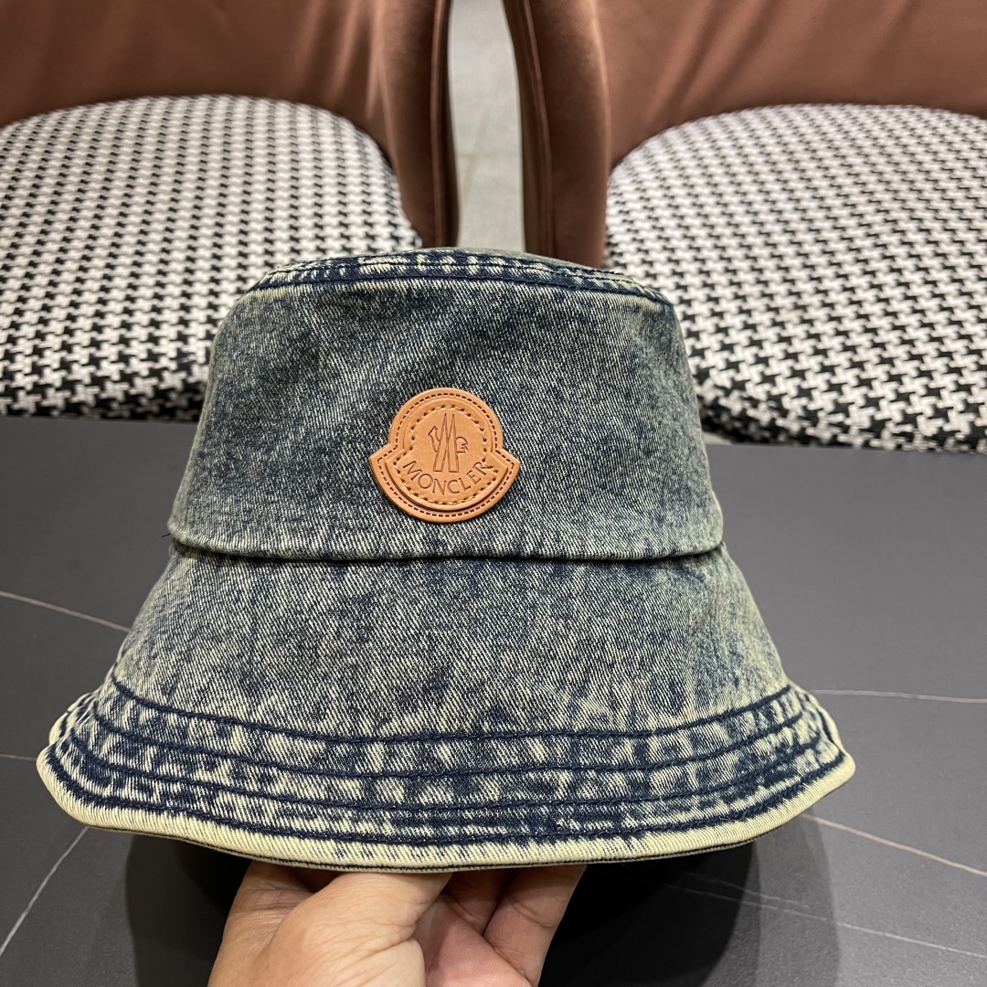  Moncler蒙口 日韩系光版牛仔布做旧休闲复古时尚百搭
街头出游渔夫帽画家帽新款