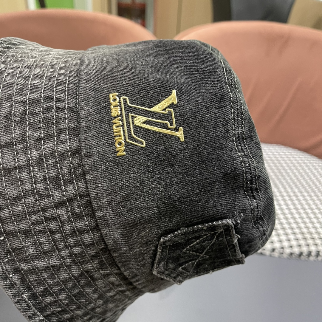  路易威登Lv 牛仔渔夫帽女春夏款休闲百搭品脸小盆帽大头
围遮阳防晒帽子潮