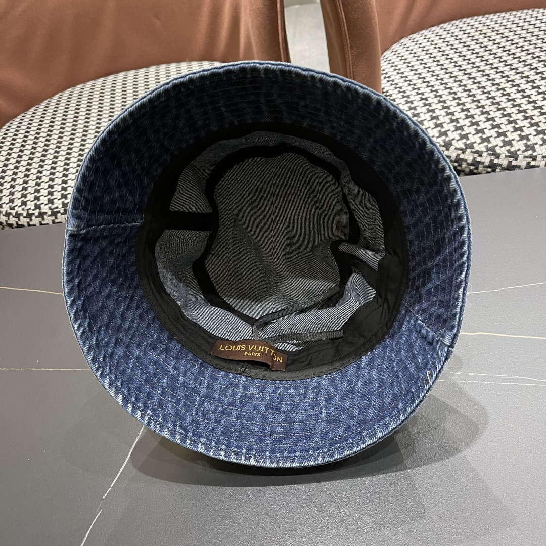  路易威登Lv 牛仔渔夫帽女春夏款休闲百搭品脸小盆帽大头
围遮阳防晒帽子潮