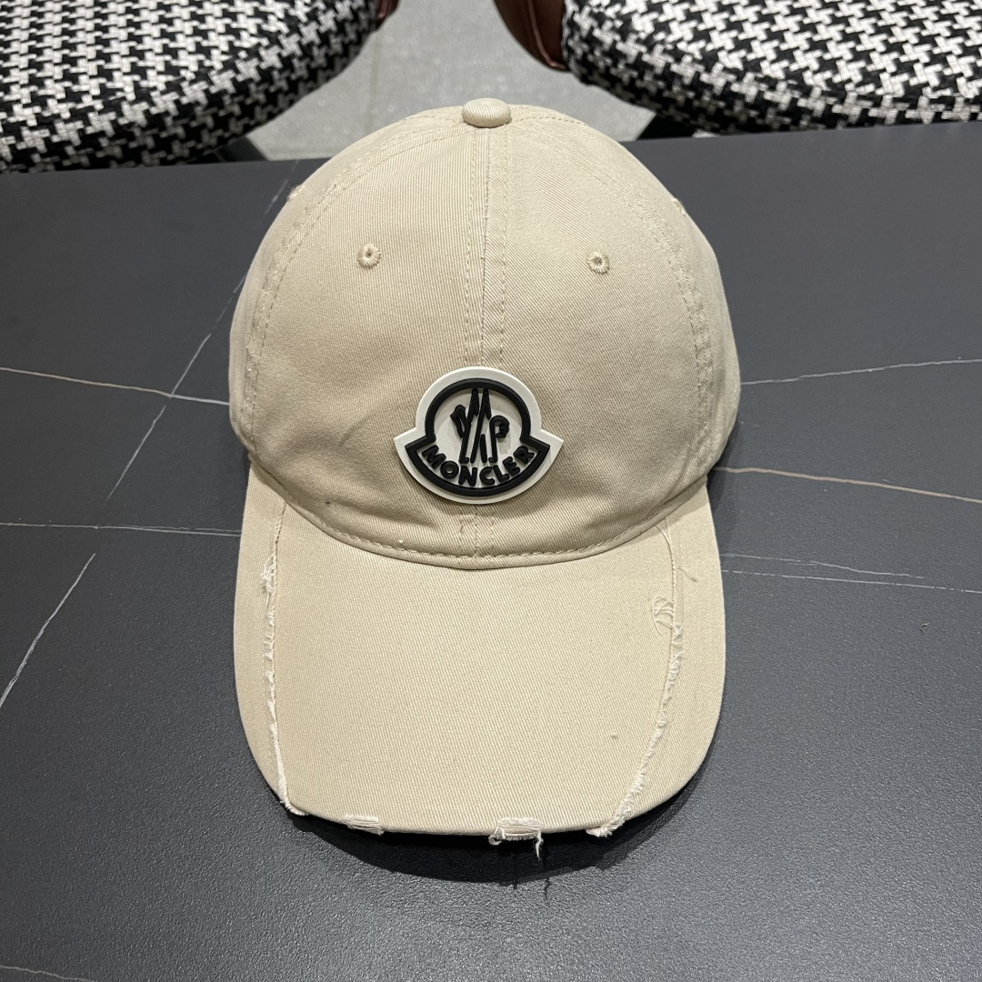  春夏新款 蒙口MONCLER 新款棒球帽，年轻时尚潮人穿搭色系，视觉效果超强，好看有质感！
