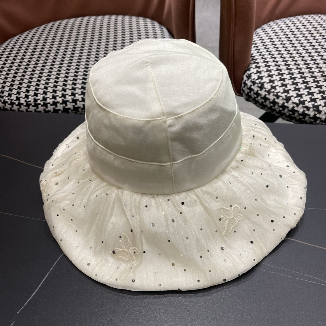 香奈儿CHANEL 朵澜大帽檐黑胶防晒帽女夏时尚百搭显脸小渔夫帽出游海边太阳帽子