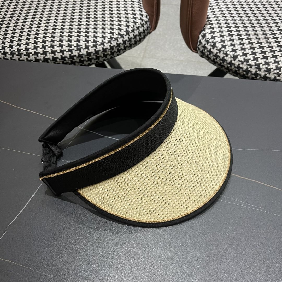 Moncler蒙口 洋气百搭空顶草帽夏防紫外线大帽檐遮阳帽女