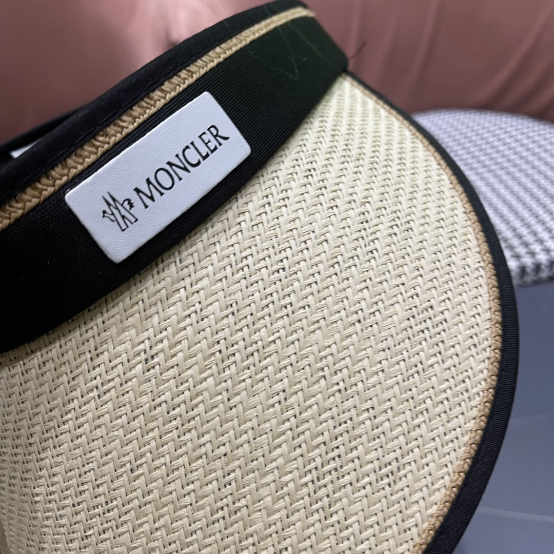Moncler蒙口 洋气百搭空顶草帽夏防紫外线大帽檐遮阳帽女